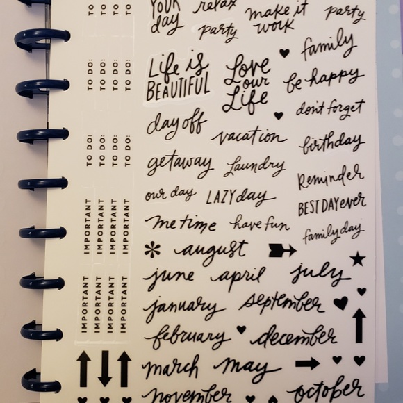 Happy Planner Classic Undated 12 Month navy rings - Picture 8 of 8